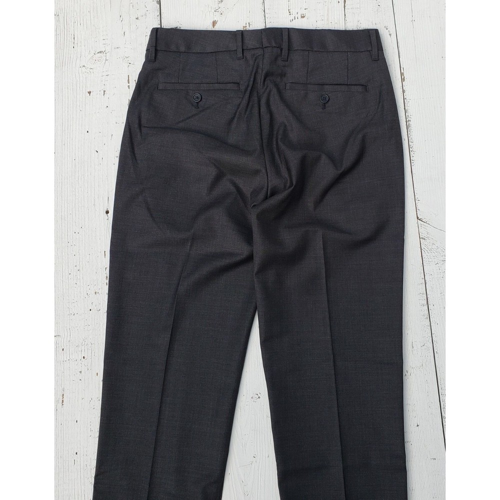 Bonobos Washable Wool Dress Pants Trousers CHARCOAL GREY 30 x 32 Athletic Fit - Picture 5 of 7